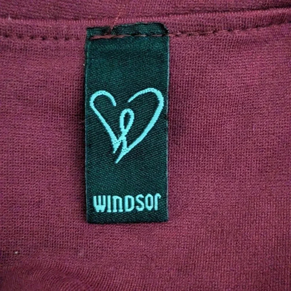 Windsor Red Off Shoulder Midi Long Sleeve Dress Size M - Picture 10 of 11